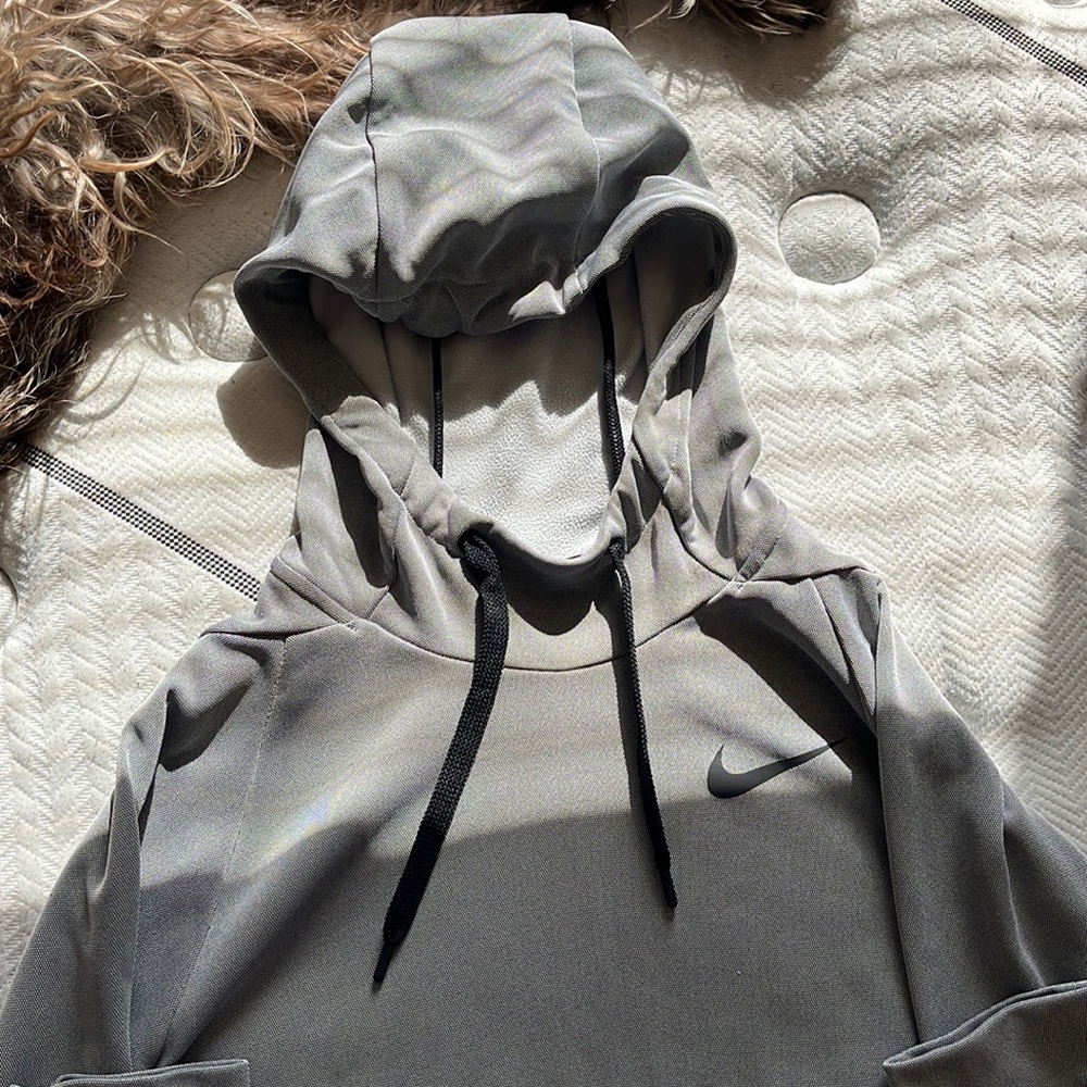Gray Nike Plain Hoodie with Texture